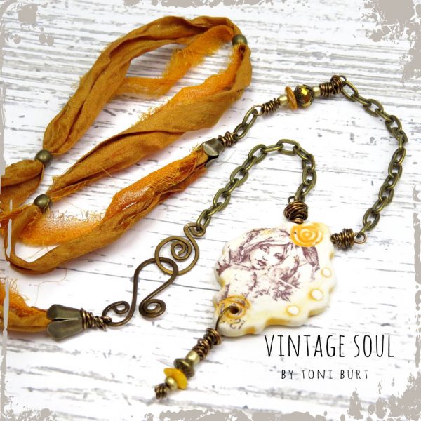 sacred heart spiritual necklace handmade