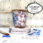 handmade artist tools ceramic paint palette brush water jar 26