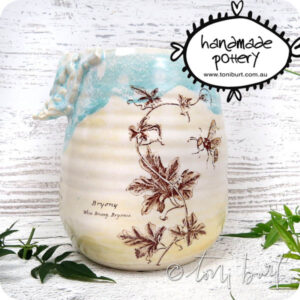 handmade ceramic pitcher jug floral botoanical toni burt 4