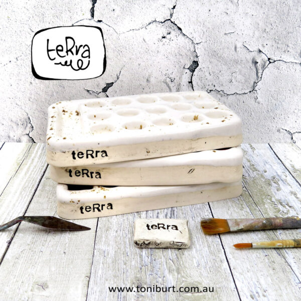 terra handmade artist ceramic palette block 15 empty 1