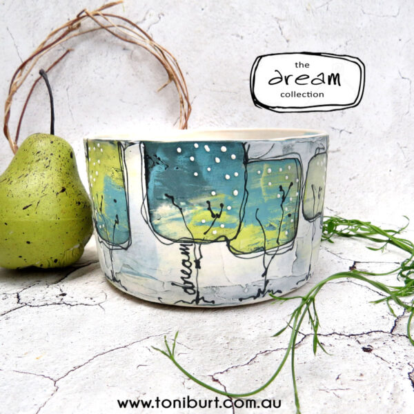 handmade ceramic bowl dream teal 0001