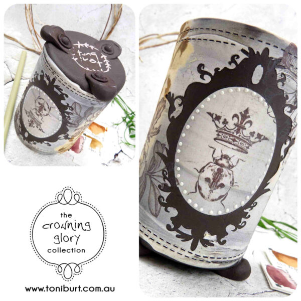 handmade ceramic footed jar crowning glory chocolate pc 0008