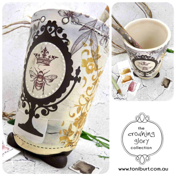 handmade ceramic footed jar crowning glory chocolate pc 0009