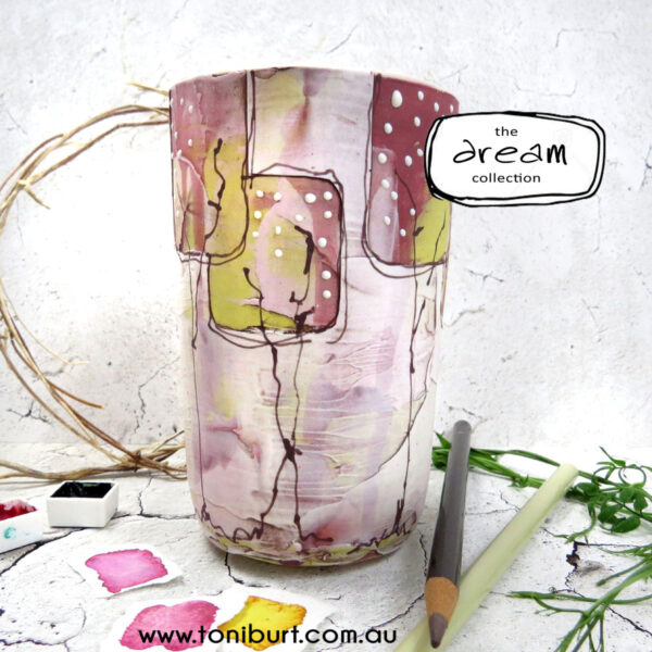 handmade ceramic jar dream burgundy 0002