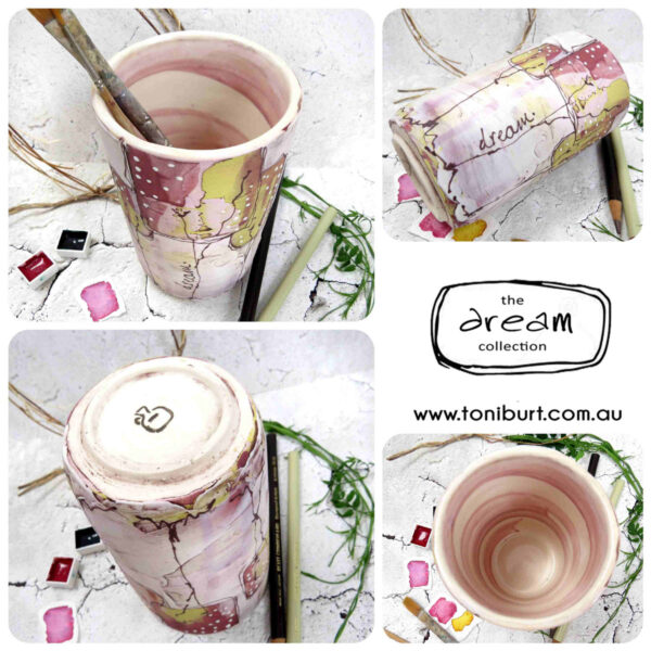 handmade ceramic jar dream burgundy pc 0001