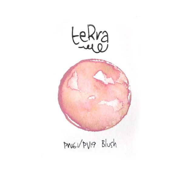 teRra handmade watercolour paint swatch round blush