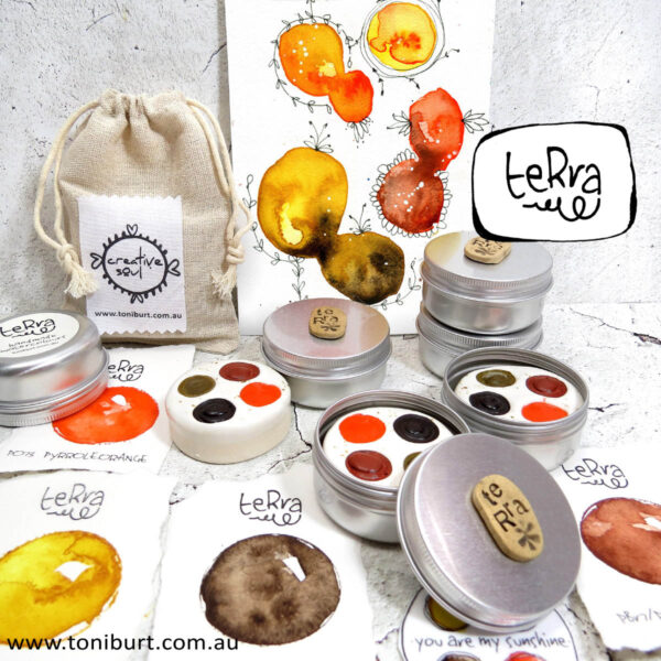 teRra handmade watercolour paints on the go tin sets 4 rd you are my sunshine 2