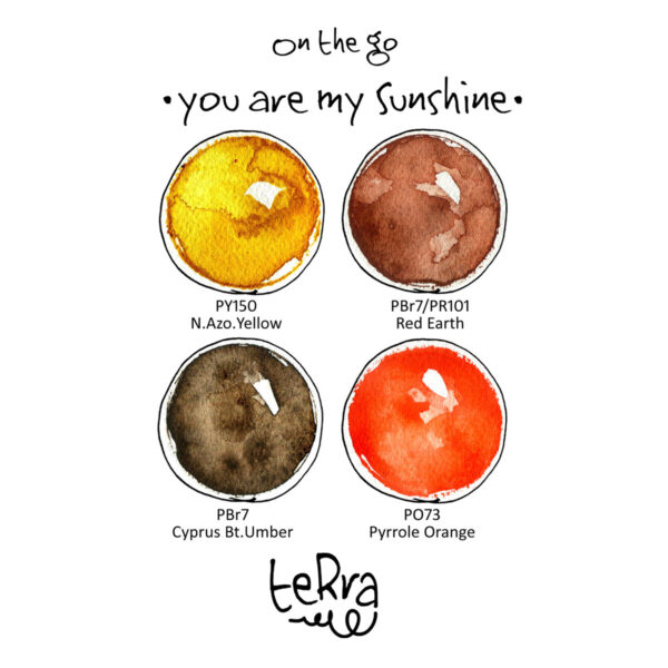 teRra handmade watercolour paints on the go tin sets 4 rd you are my sunshine 5