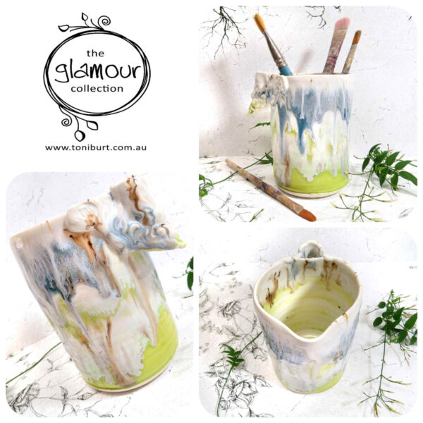 handmade ceramic pitcher glamour series lime pc 001