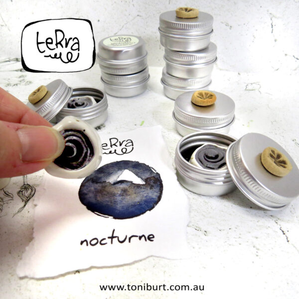 teRra handmade watercolour paints on the go tin sets nocturne 4