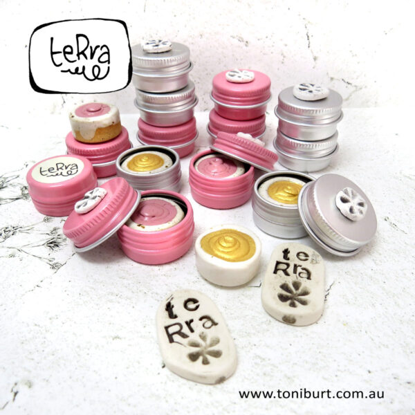 teRra handmade watercolour paints tin sets mini me multi