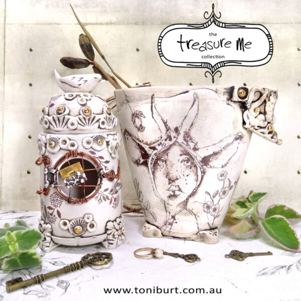 toni burt handmade ceramics treasure me gertie and love bird