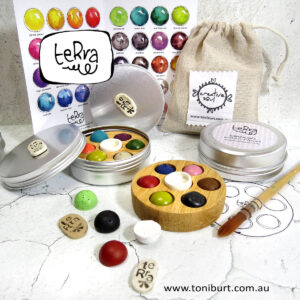 teRra handmade watercolour paints mix n match bamboo set 6